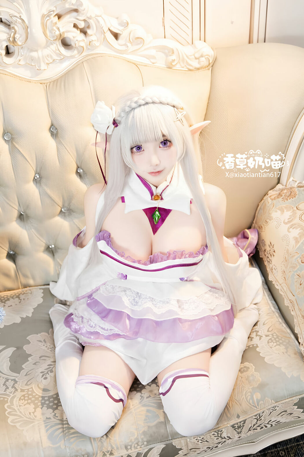 Coser@香草奶喵 – 爱蜜莉雅 情人节 Part03 (51P)