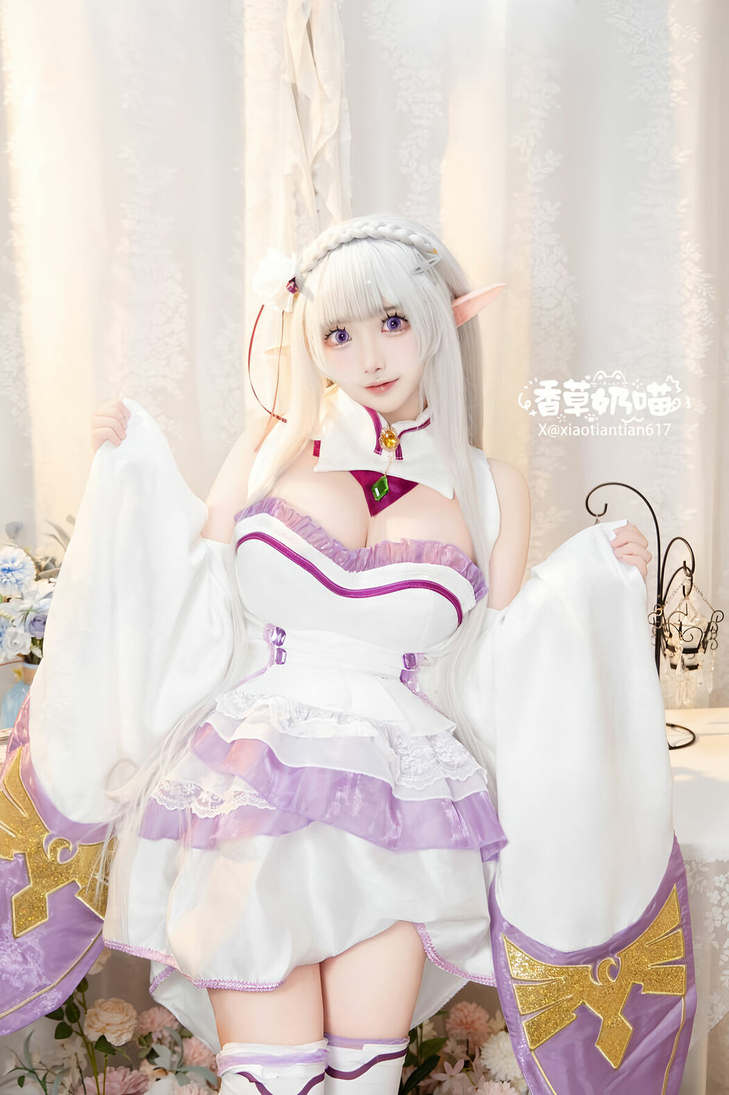 Coser@香草奶喵 – 爱蜜莉雅 情人节 Part03 (51P)