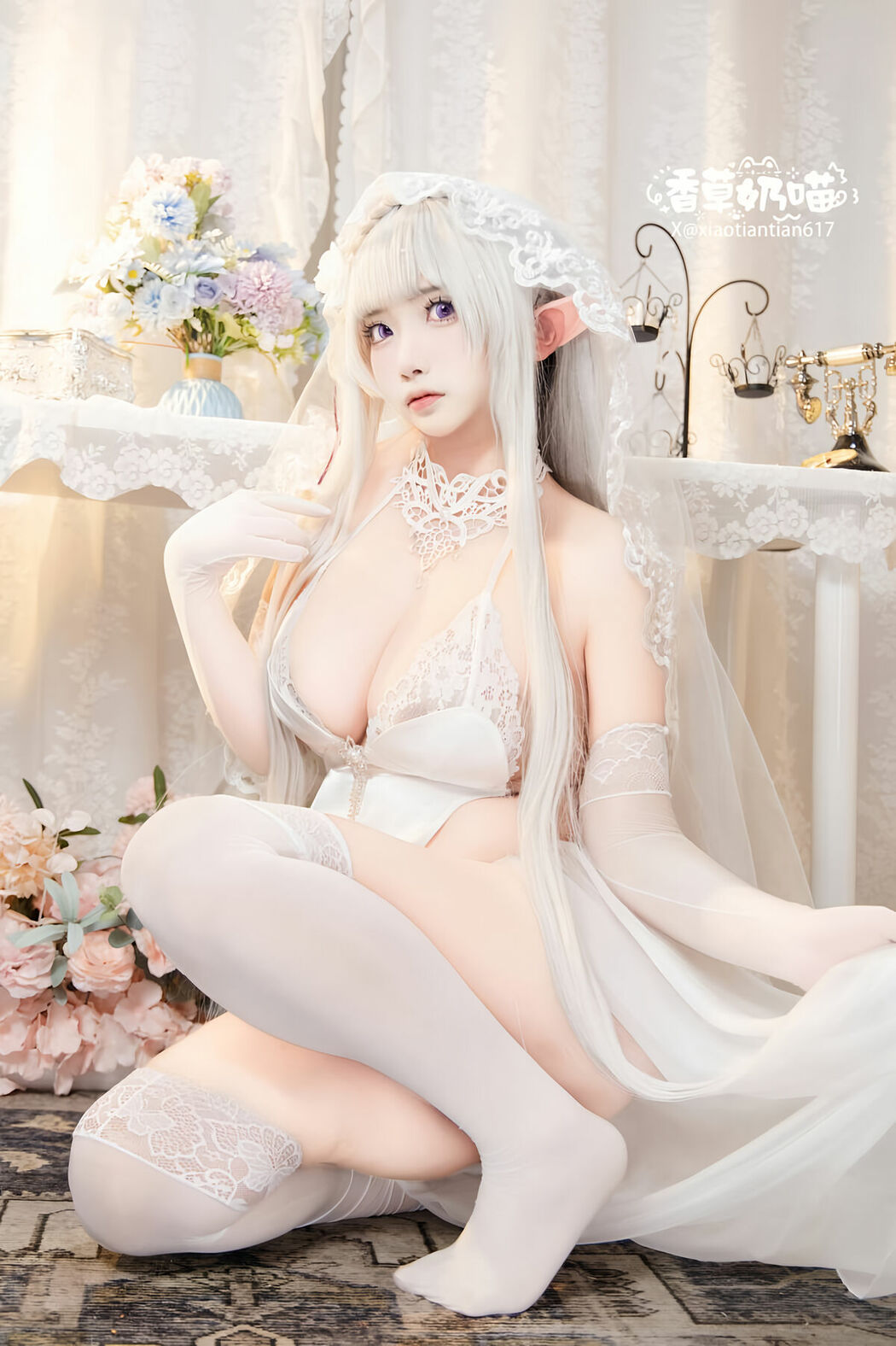 Coser@香草奶喵 – 爱蜜莉雅 情人节 Part03 (51P)