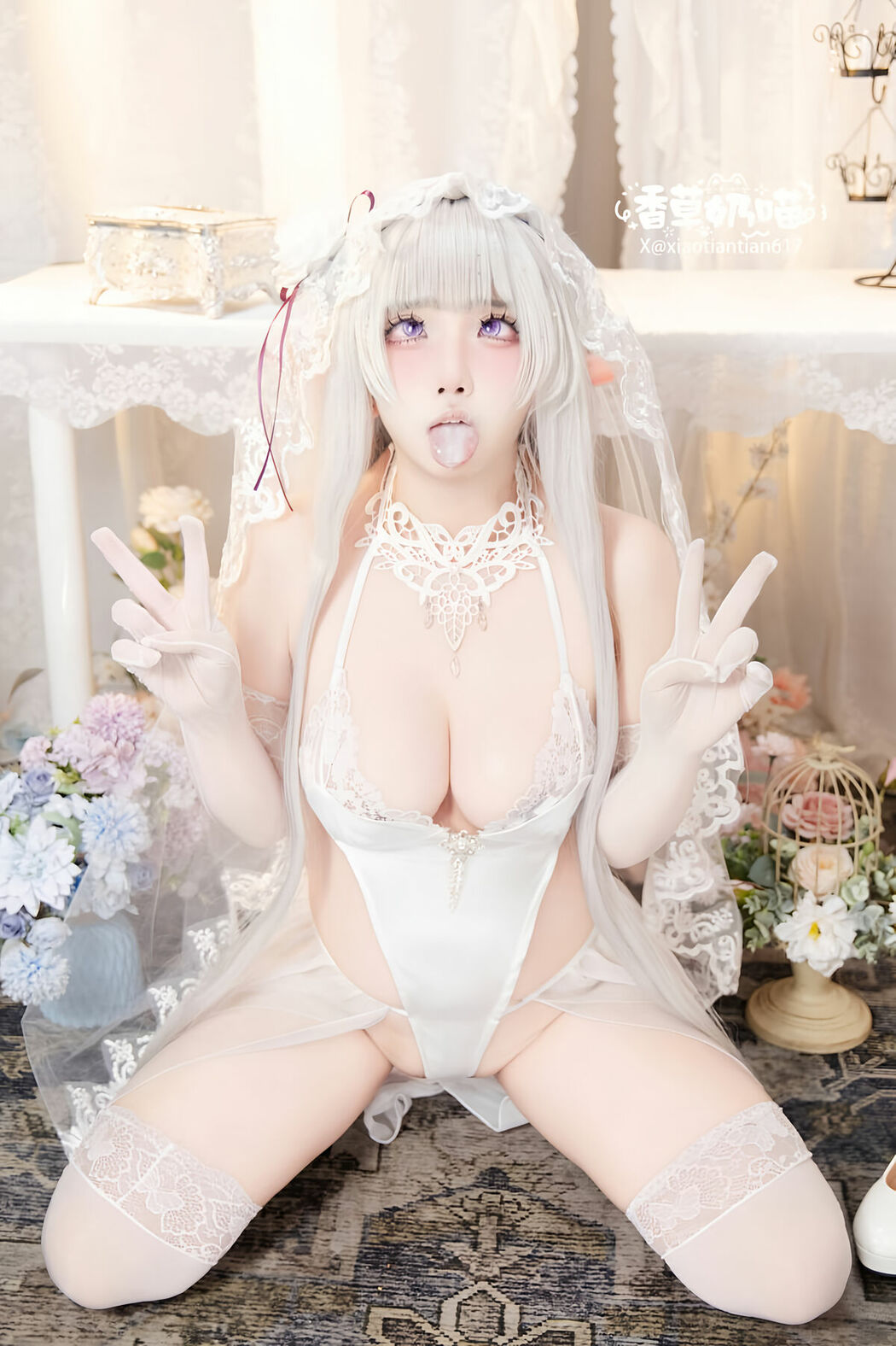 Coser@香草奶喵 – 爱蜜莉雅 情人节 Part02 (51P)