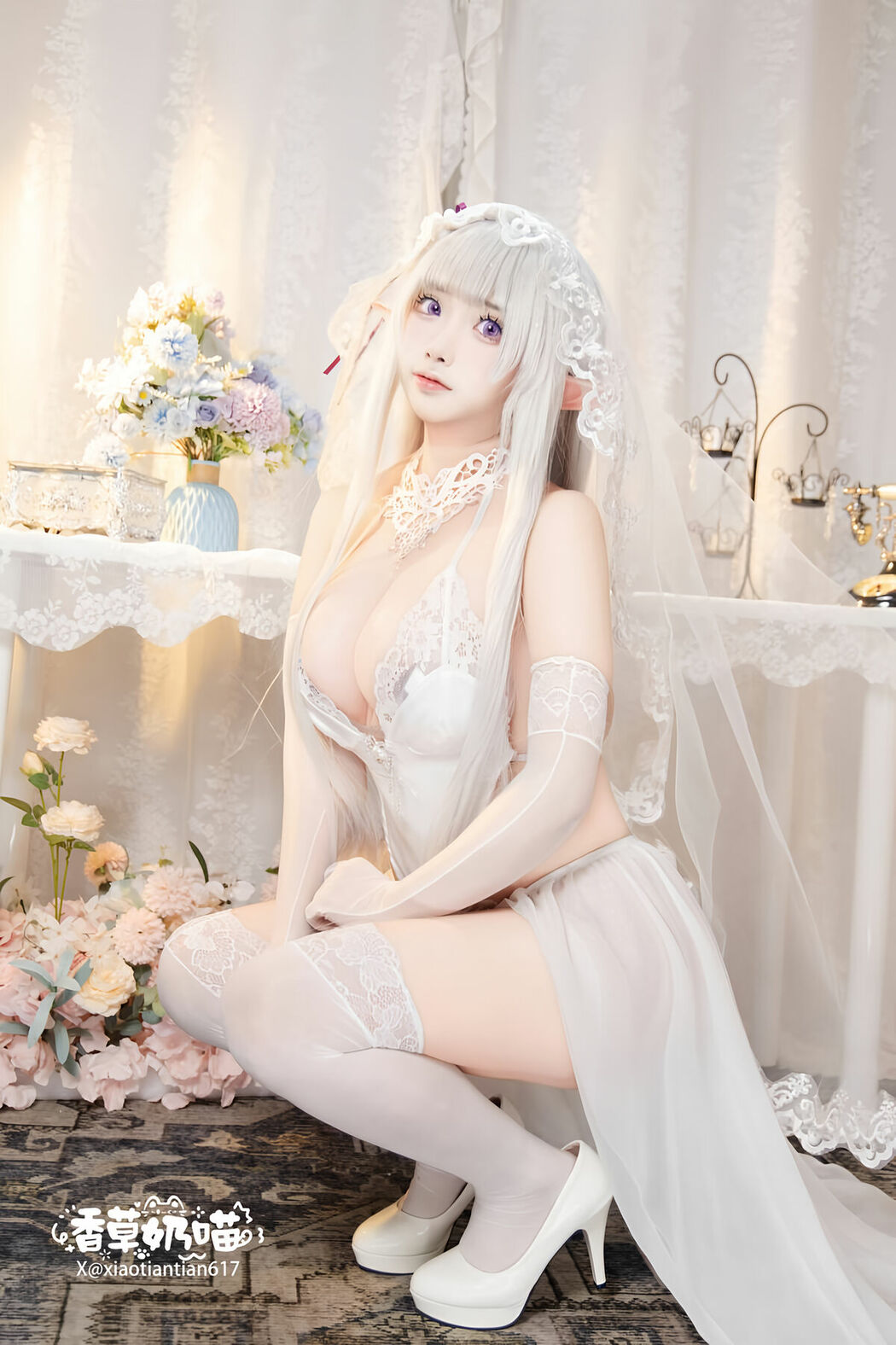 Coser@香草奶喵 – 爱蜜莉雅 情人节 Part03 (51P)