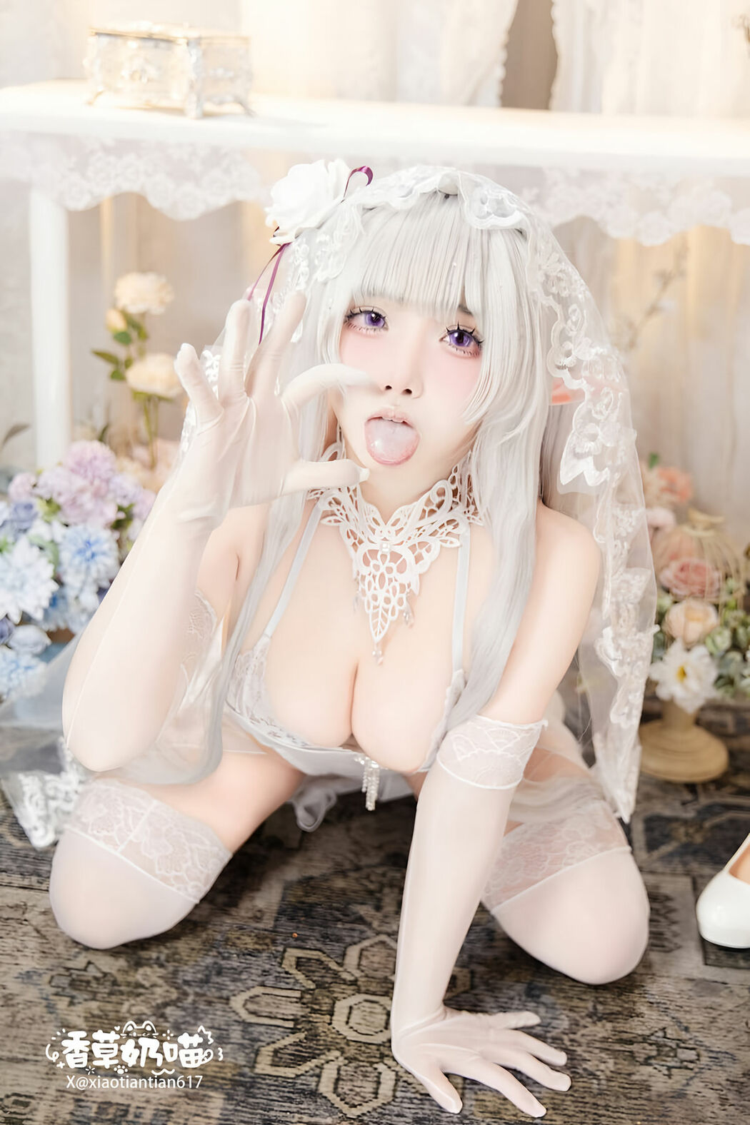 Coser@香草奶喵 – 爱蜜莉雅 情人节 Part02 (51P)