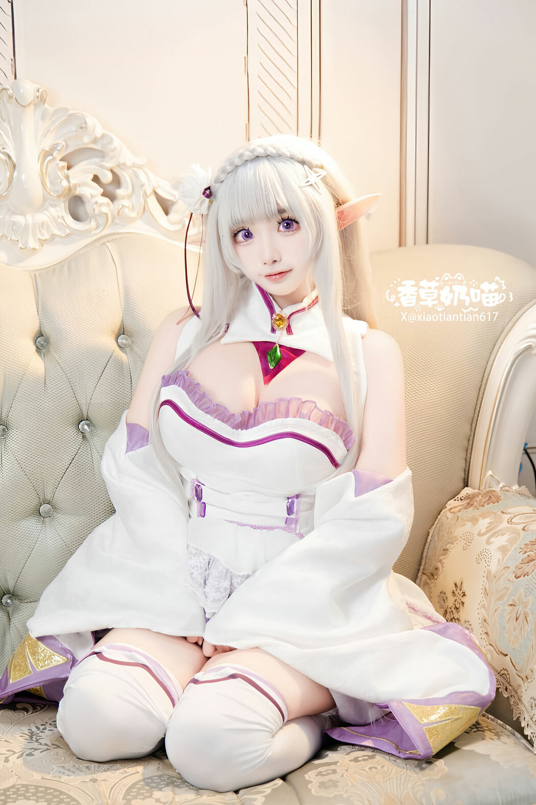Coser@香草奶喵 – 爱蜜莉雅 情人节 Part02 (51P)