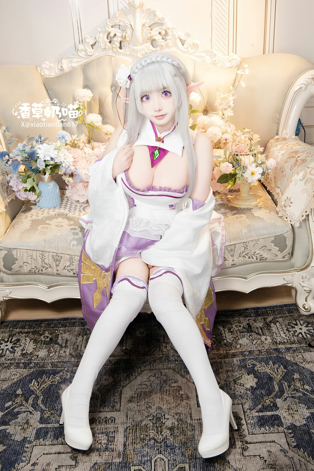 Coser@香草奶喵 – 爱蜜莉雅 情人节 Part03 (51P)