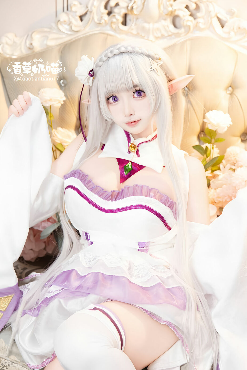Coser@香草奶喵 – 爱蜜莉雅 情人节 Part03 (51P)