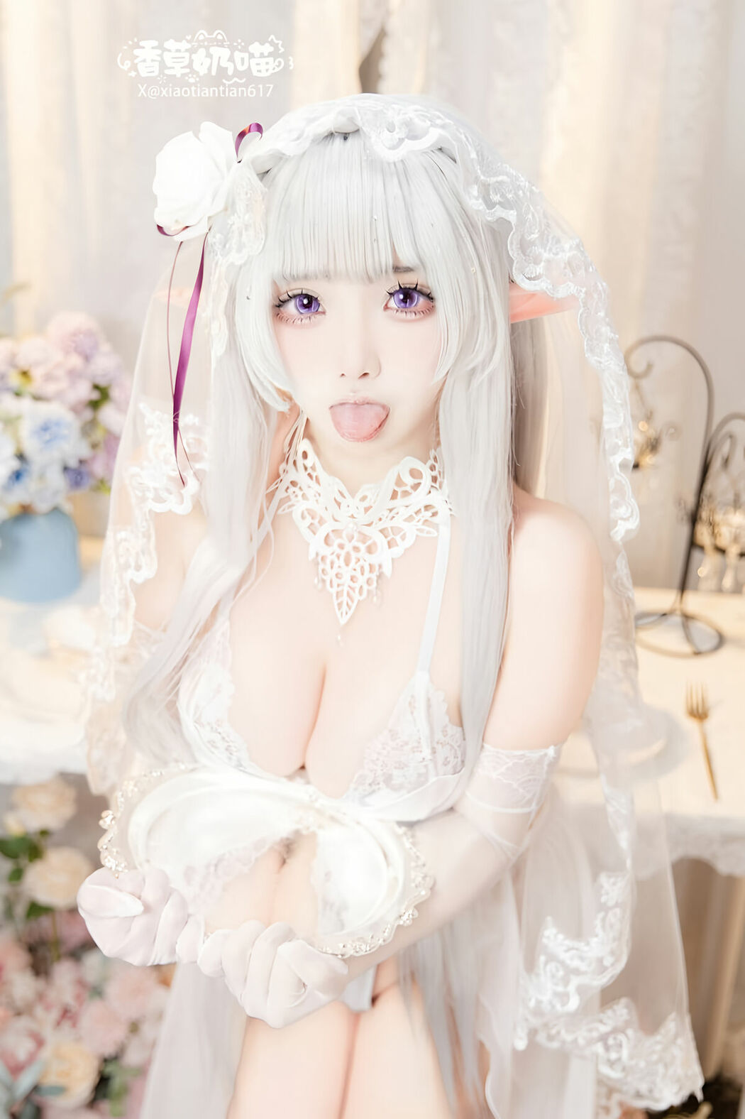 Coser@香草奶喵 – 爱蜜莉雅 情人节 Part03 (51P)