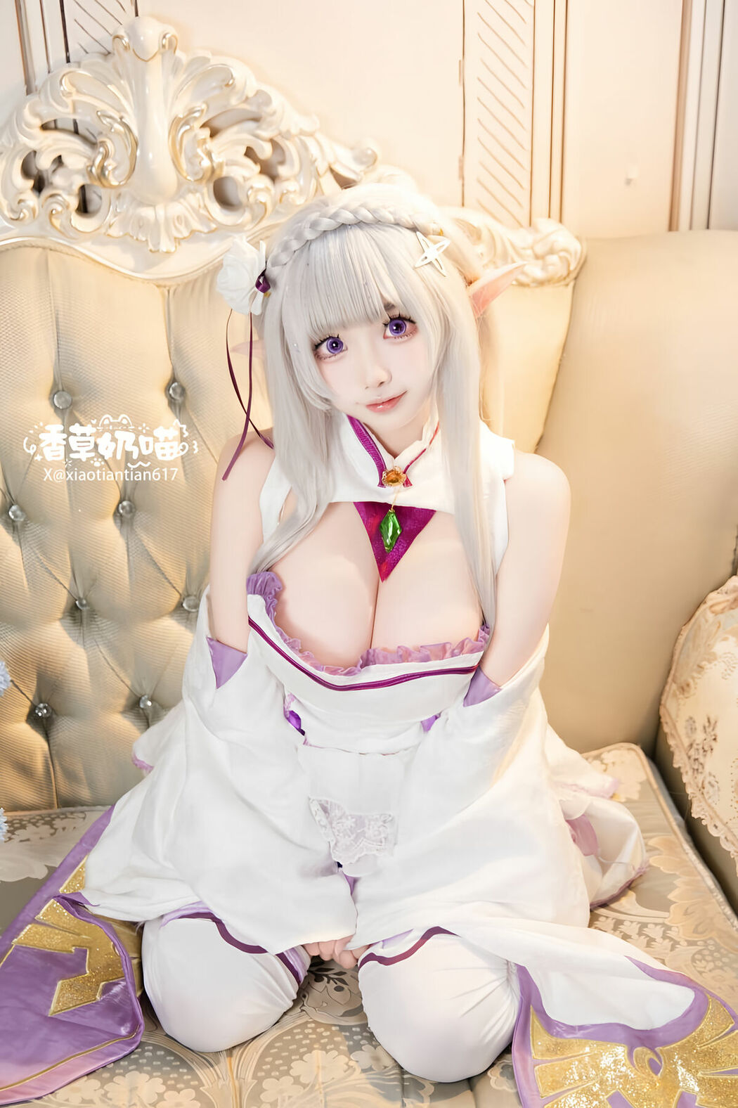 Coser@香草奶喵 – 爱蜜莉雅 情人节 Part02 (51P)
