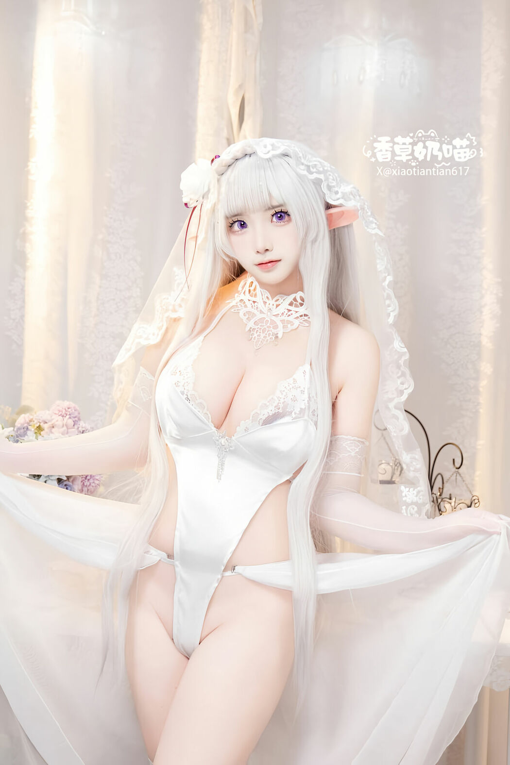 Coser@香草奶喵 – 爱蜜莉雅 情人节 Part01 (52P)