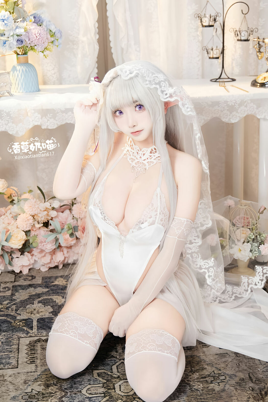 Coser@香草奶喵 – 爱蜜莉雅 情人节 Part02 (51P)