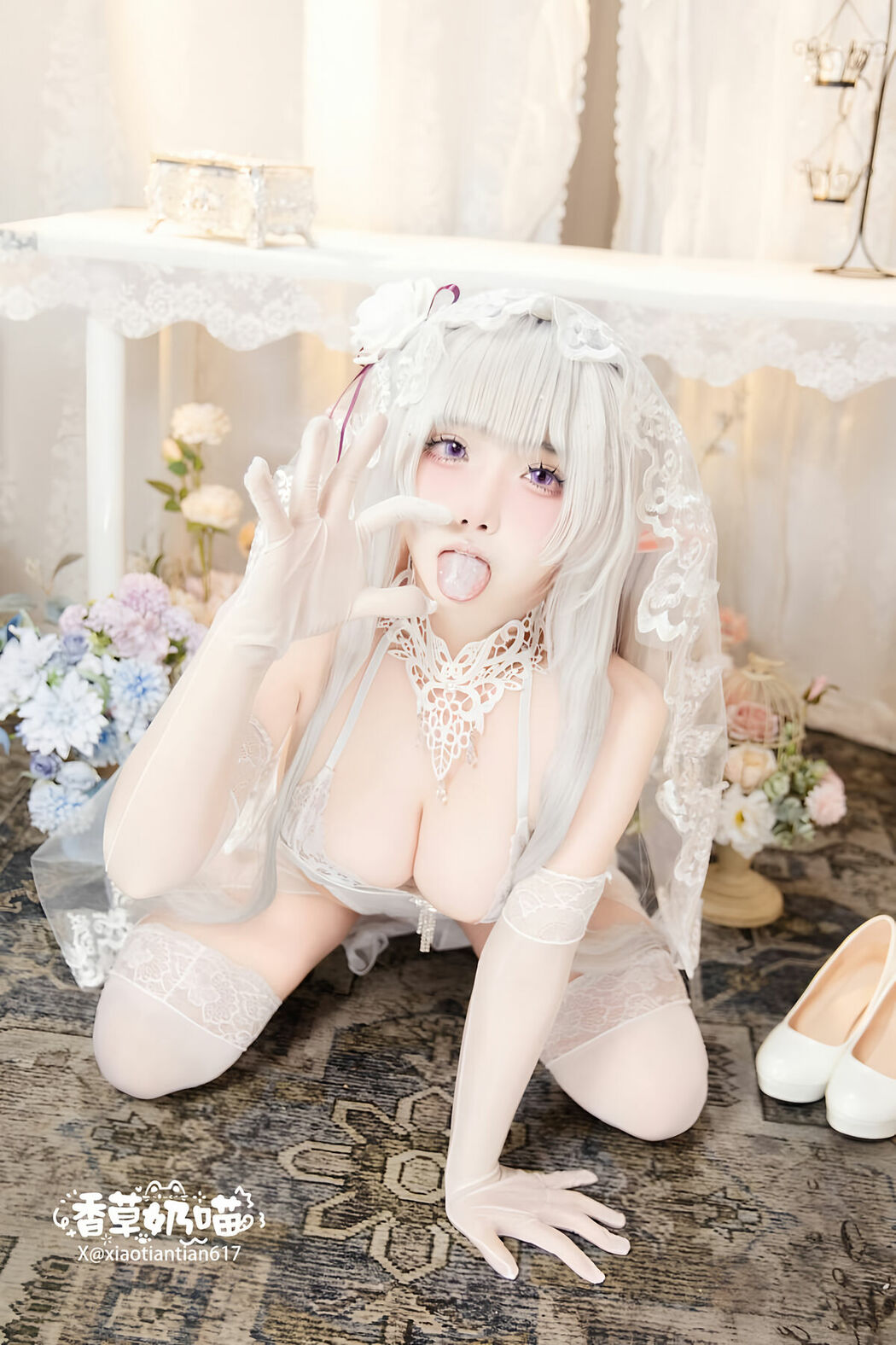 Coser@香草奶喵 – 爱蜜莉雅 情人节 Part02 (51P)