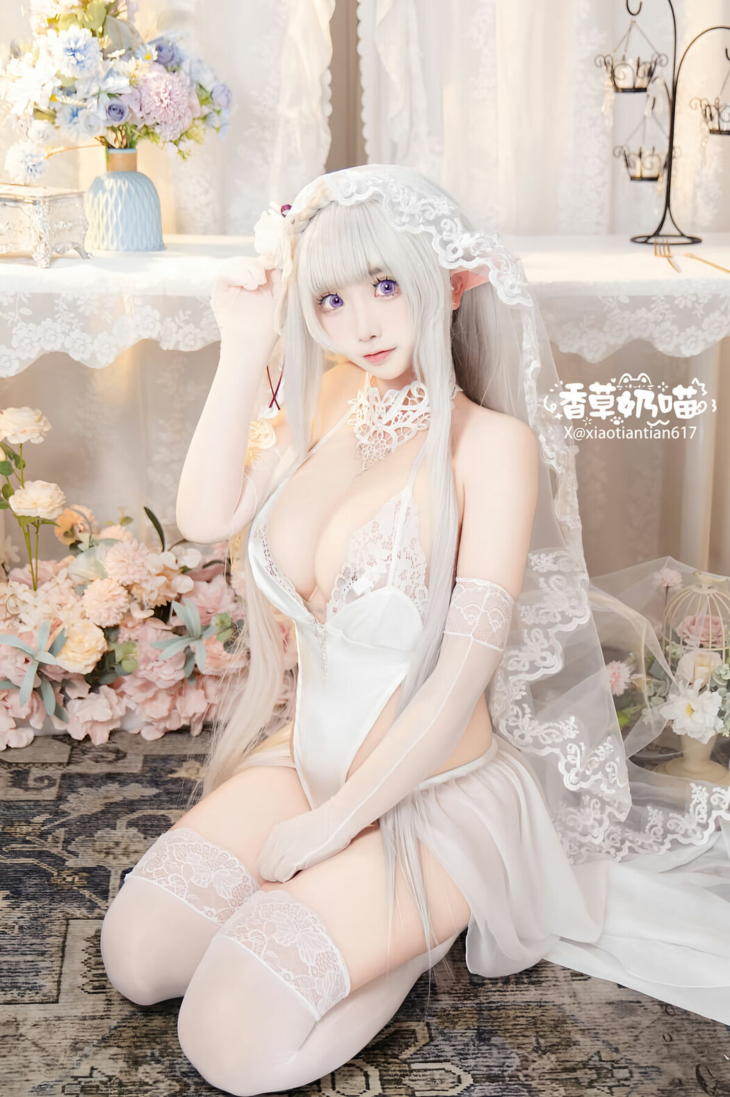 Coser@香草奶喵 – 爱蜜莉雅 情人节 Part03 (51P)