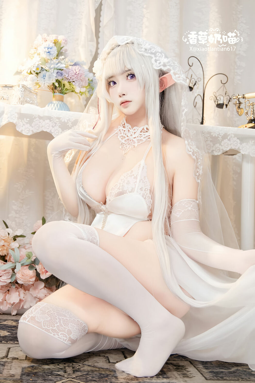 Coser@香草奶喵 – 爱蜜莉雅 情人节 Part02 (51P)