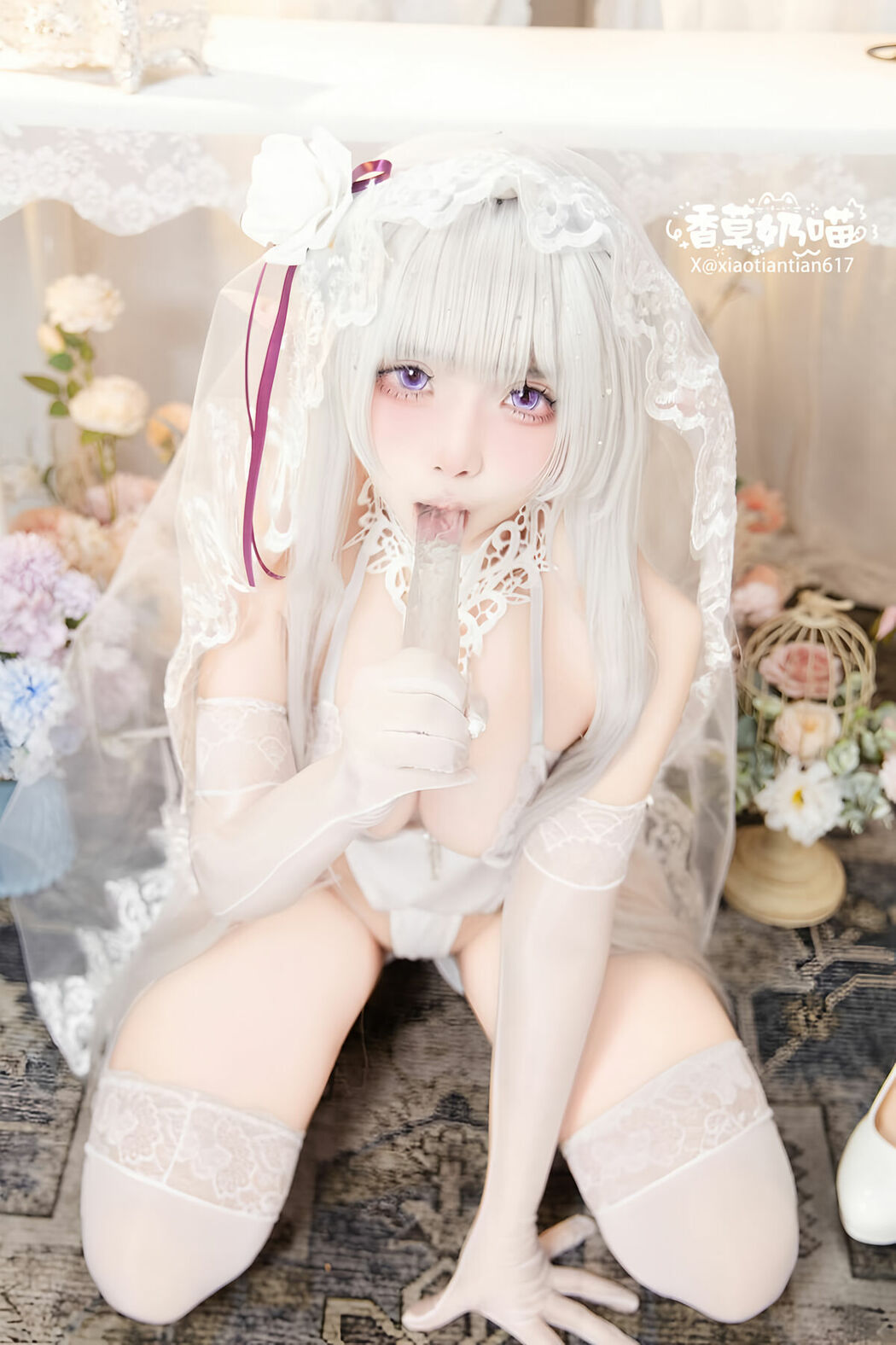 Coser@香草奶喵 – 爱蜜莉雅 情人节 Part02 (51P)