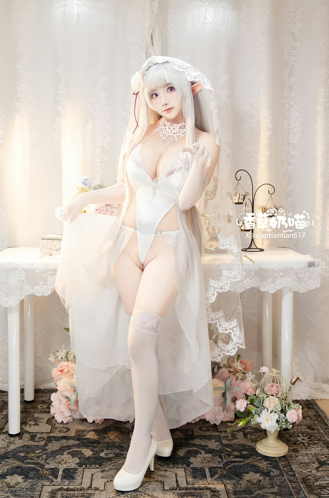 Coser@香草奶喵 – 爱蜜莉雅 情人节 Part03 (51P)
