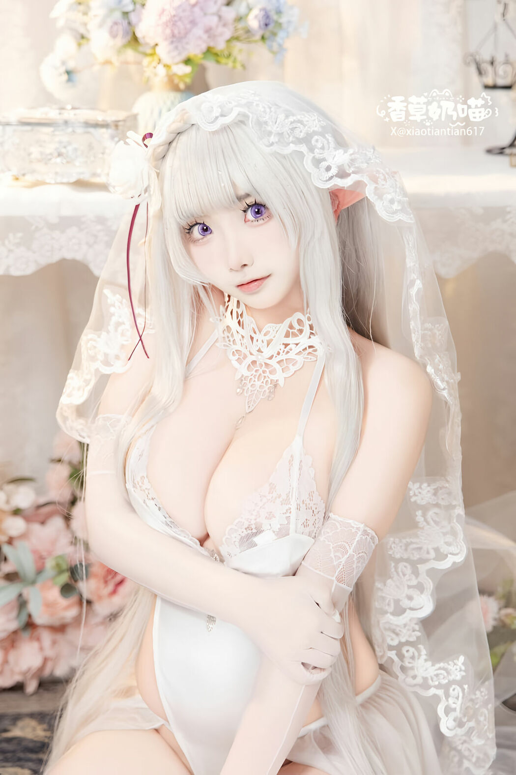 Coser@香草奶喵 – 爱蜜莉雅 情人节 Part02 (51P)