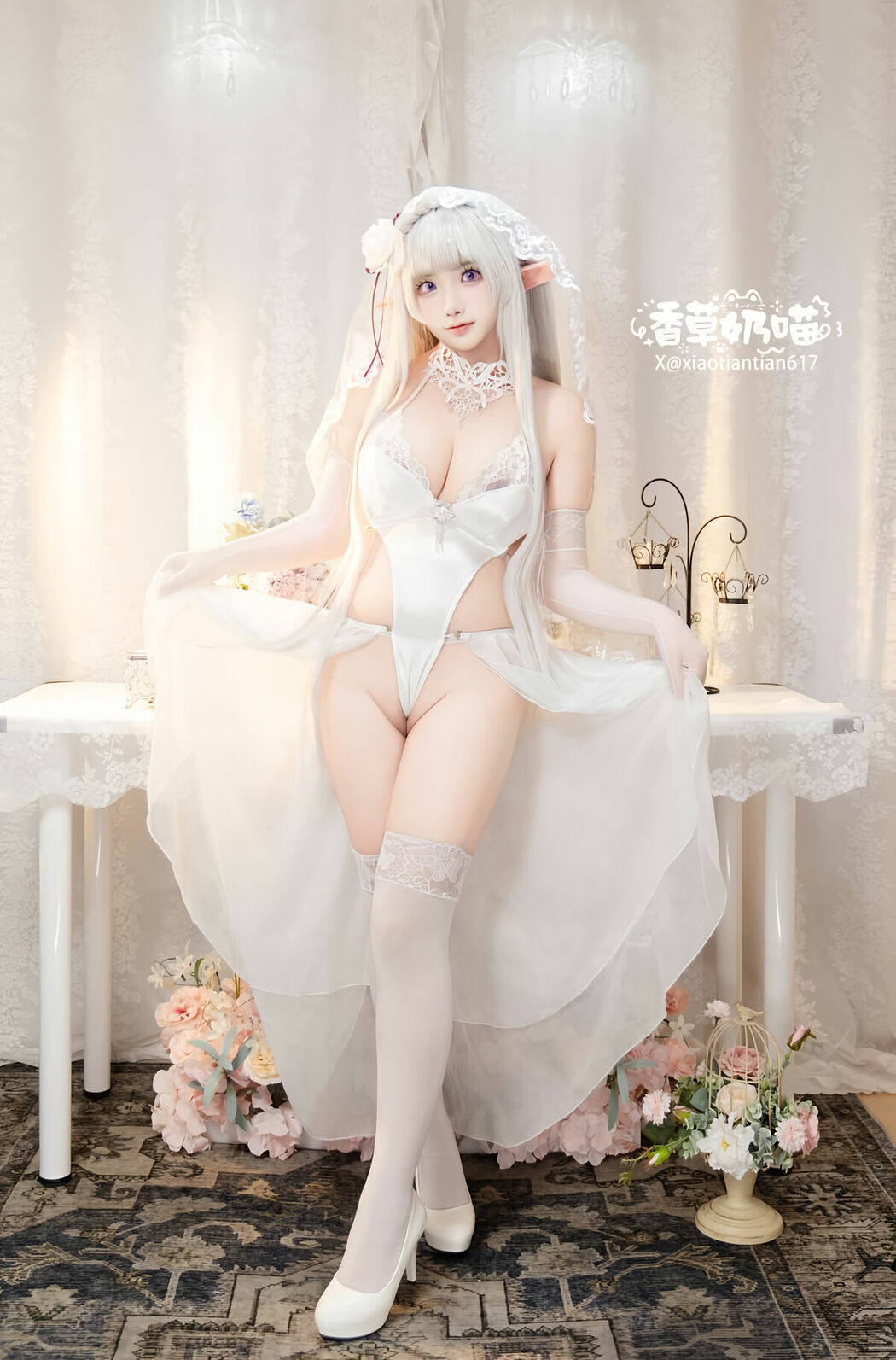 Coser@香草奶喵 – 爱蜜莉雅 情人节 Part03 (51P)