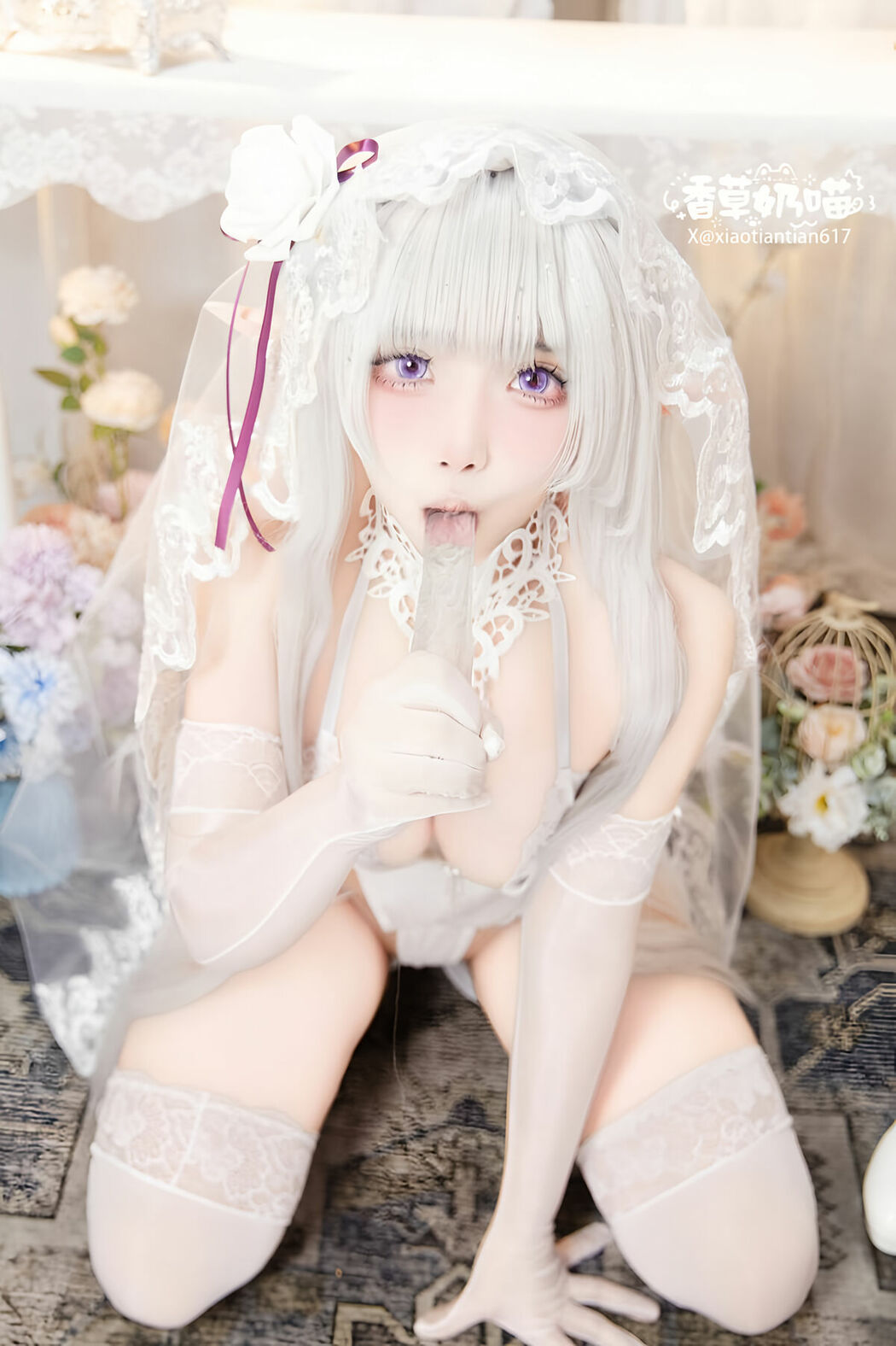 Coser@香草奶喵 – 爱蜜莉雅 情人节 Part02 (51P)