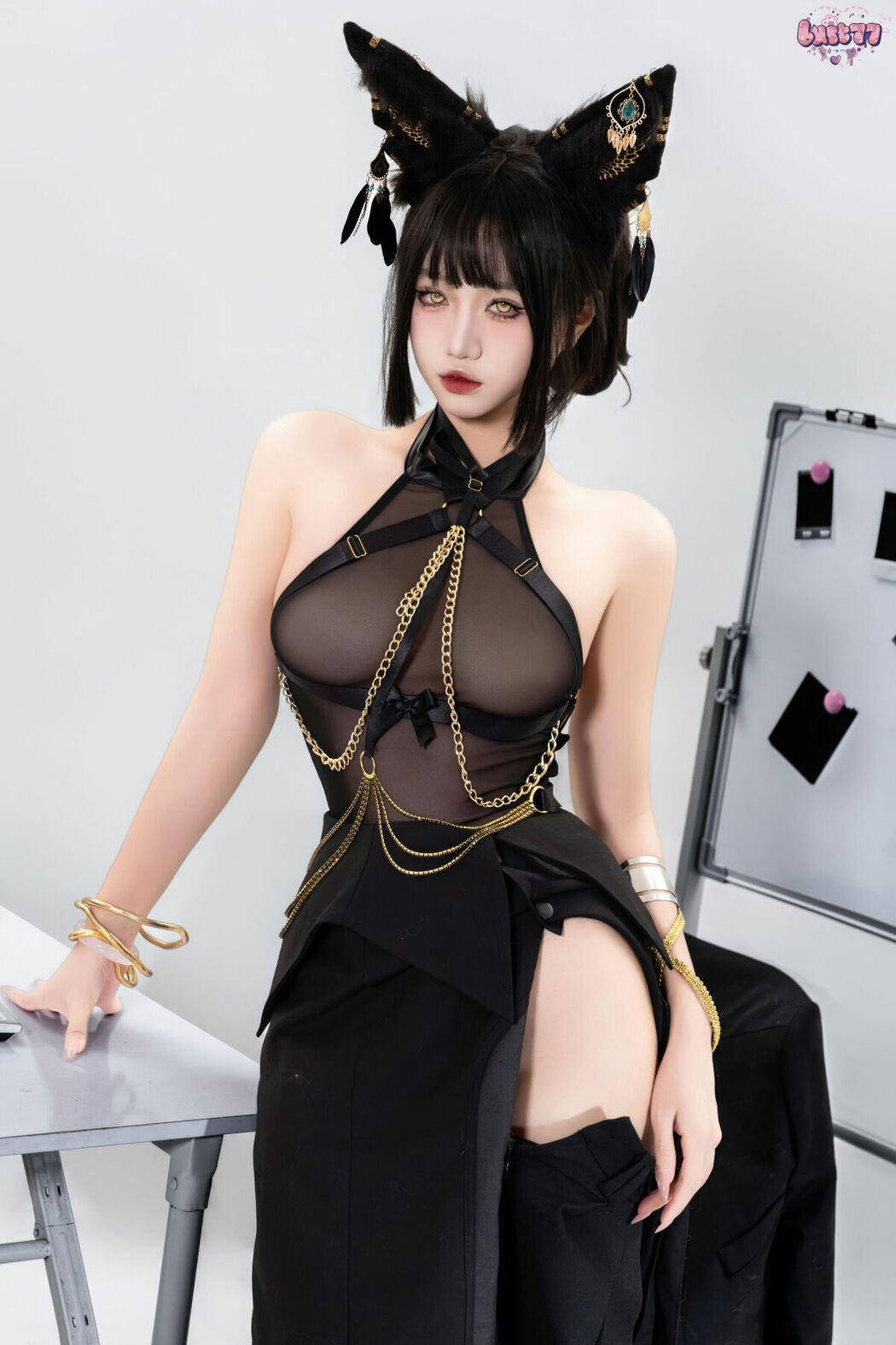 Coser@柒柒要乖哦 – 黑-阿努比斯 Part02 (57P)