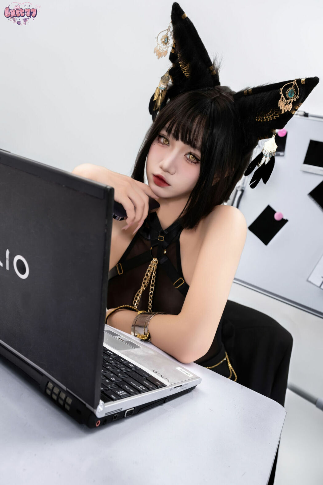 Coser@柒柒要乖哦 – 黑-阿努比斯 Part02 (57P)