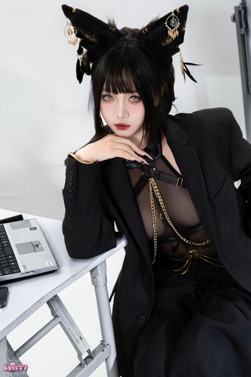 Coser@柒柒要乖哦 – 黑-阿努比斯 Part03 (57P)