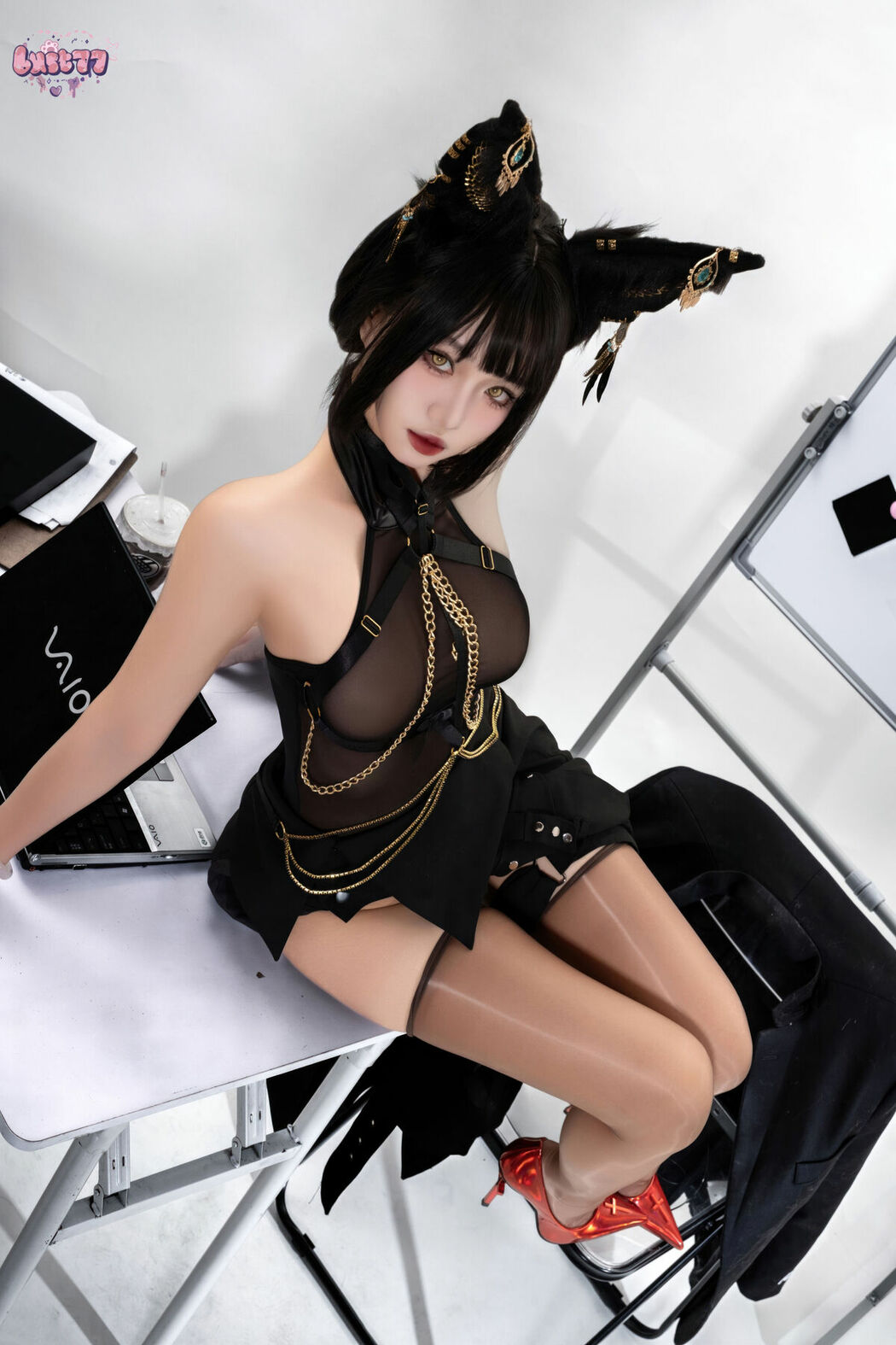 Coser@柒柒要乖哦 – 黑-阿努比斯 Part03 (57P)