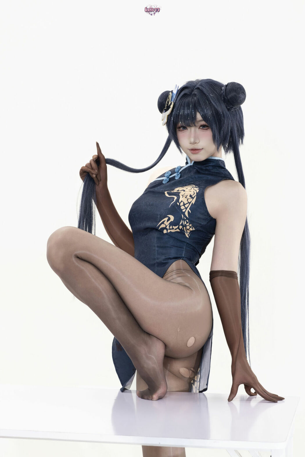 Coser@柒柒要乖哦 – 蔚蓝档案 妃咲原皮 Part02 (49P)