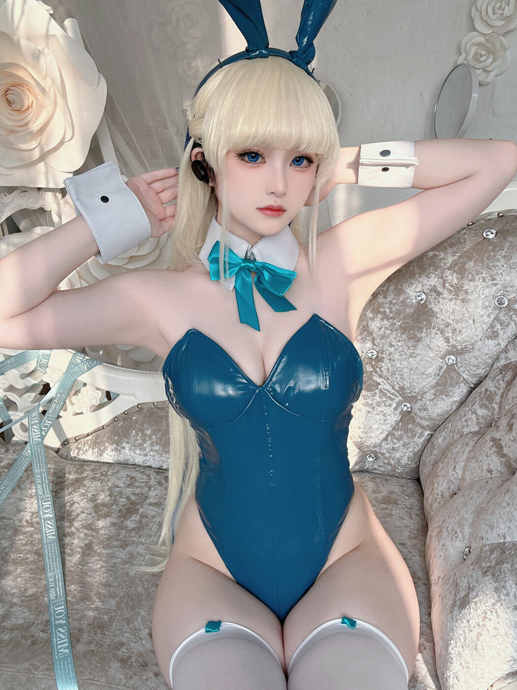 Coser@屿鱼 – 蔚蓝档案 飞鸟马时 兔女郎 S (46P)