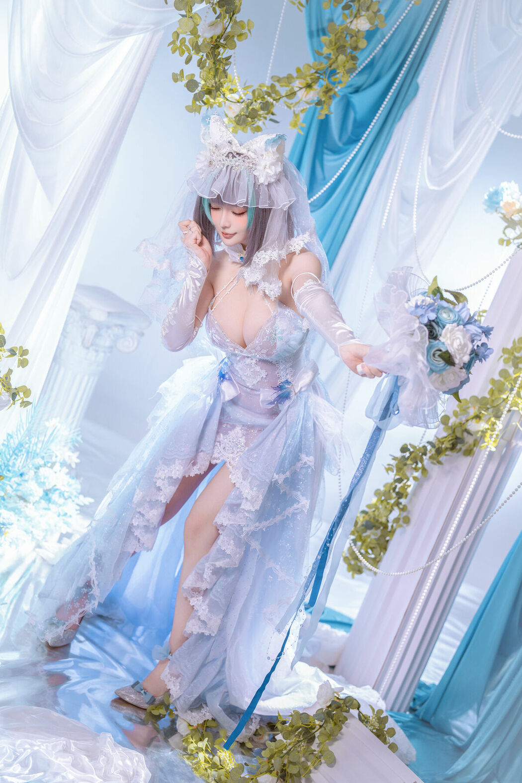 Coser@星之迟迟Hoshilily – 碧蓝航线 柴郡 (45P)