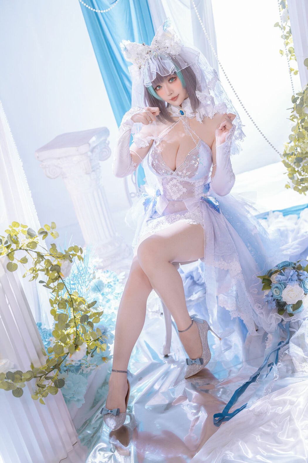 Coser@星之迟迟Hoshilily – 碧蓝航线 柴郡 (45P)