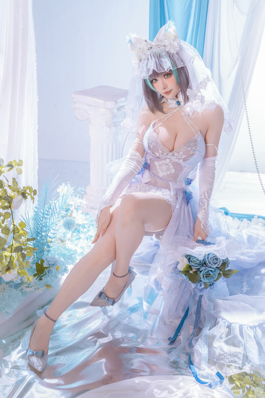 Coser@星之迟迟Hoshilily – 碧蓝航线 柴郡 (45P)