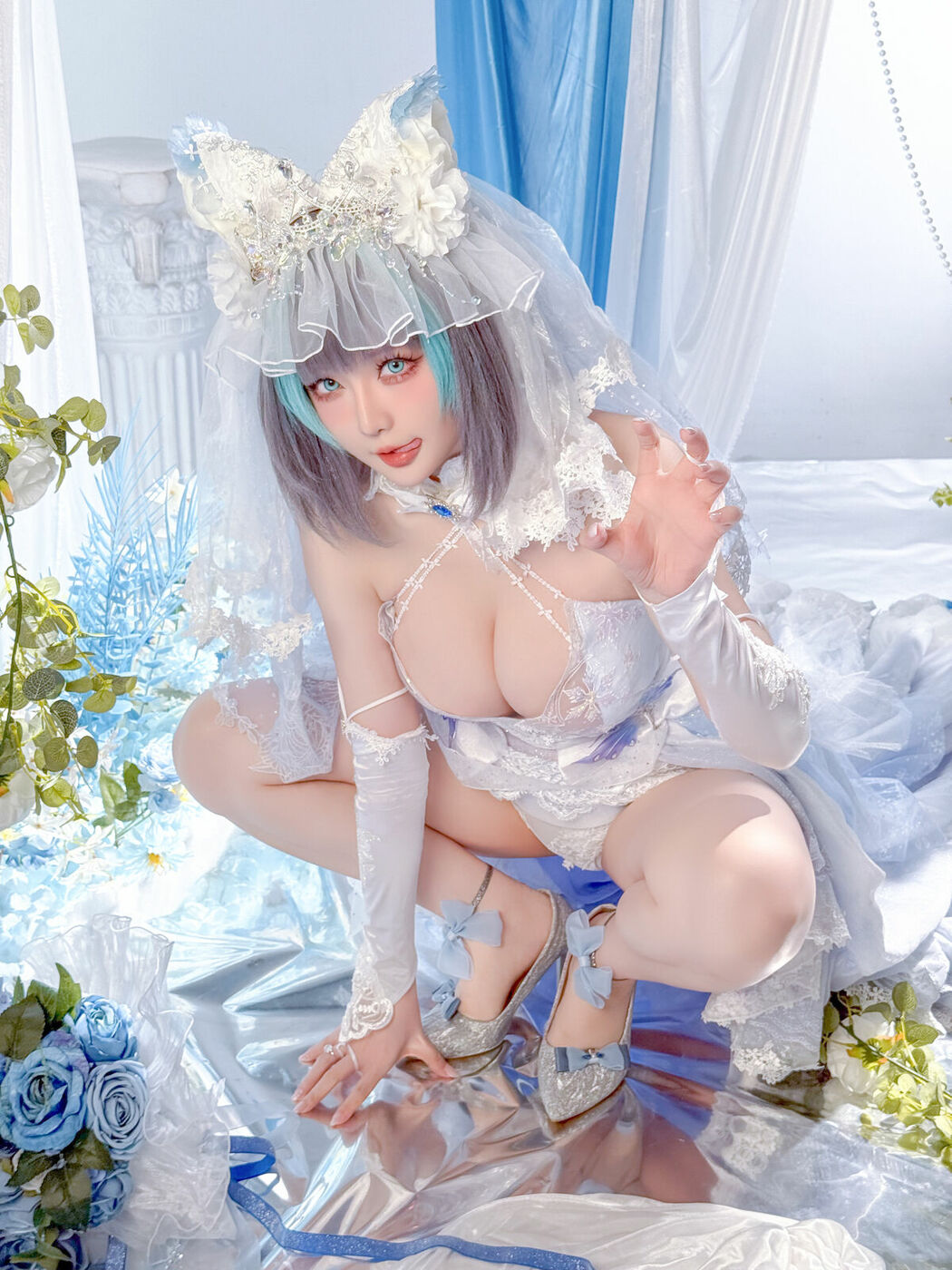 Coser@星之迟迟Hoshilily – 碧蓝航线 柴郡 (45P)