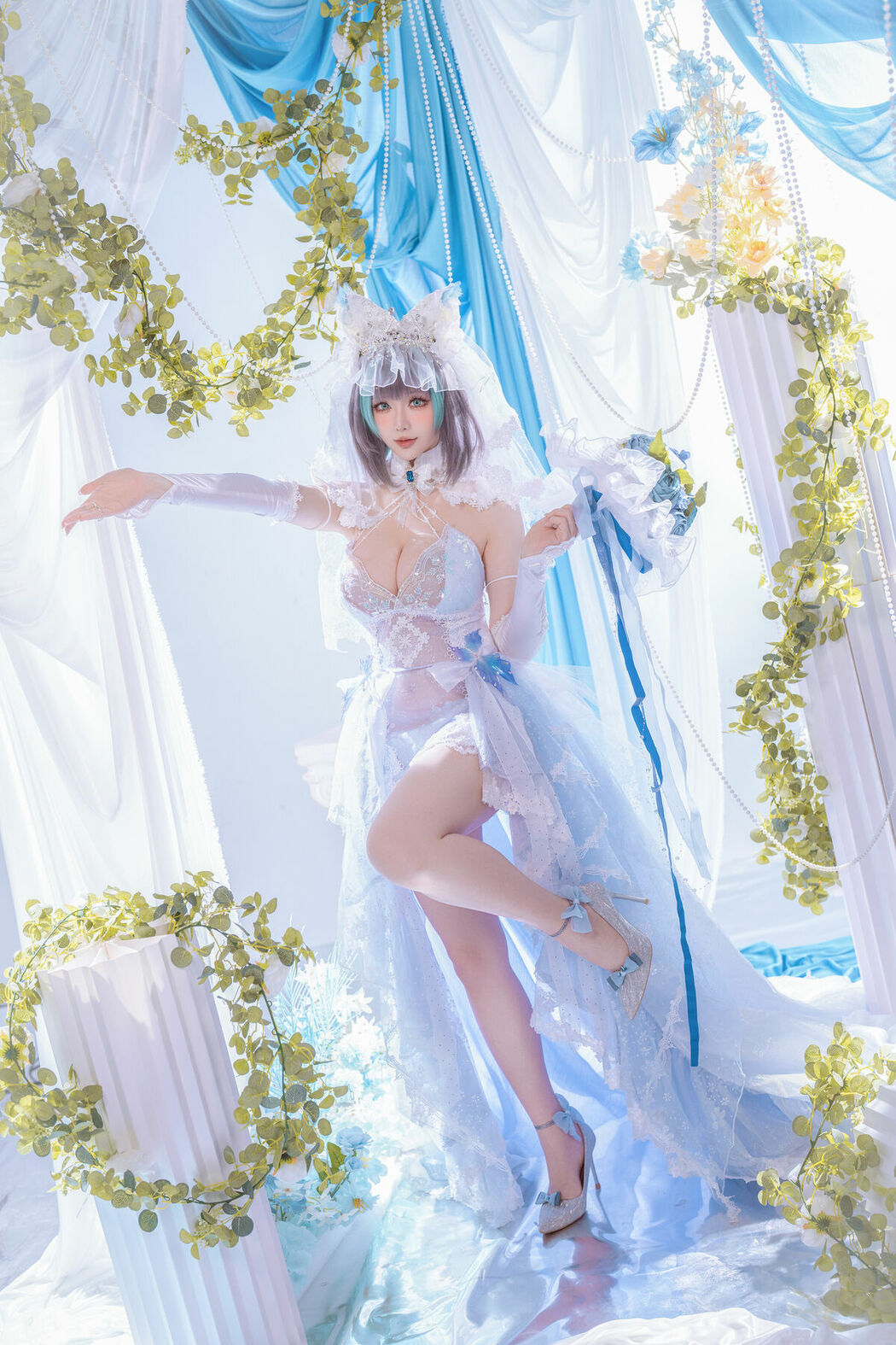 Coser@星之迟迟Hoshilily – 碧蓝航线 柴郡 (45P)