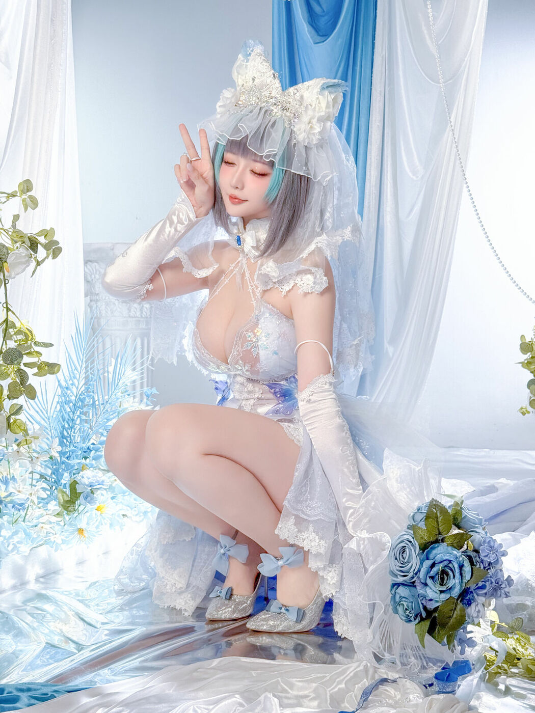 Coser@星之迟迟Hoshilily – 碧蓝航线 柴郡 (45P)
