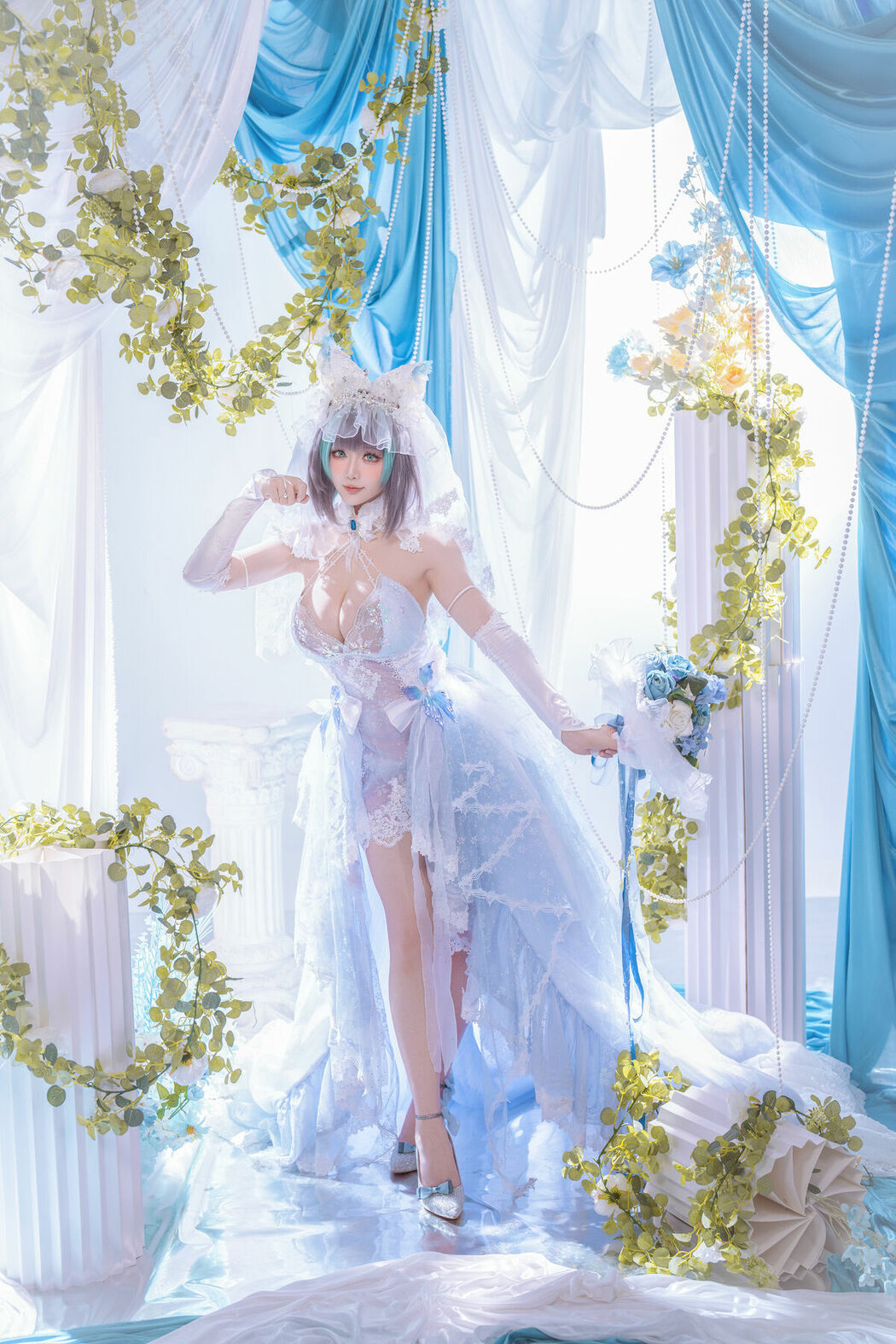 Coser@星之迟迟Hoshilily – 碧蓝航线 柴郡 (45P)