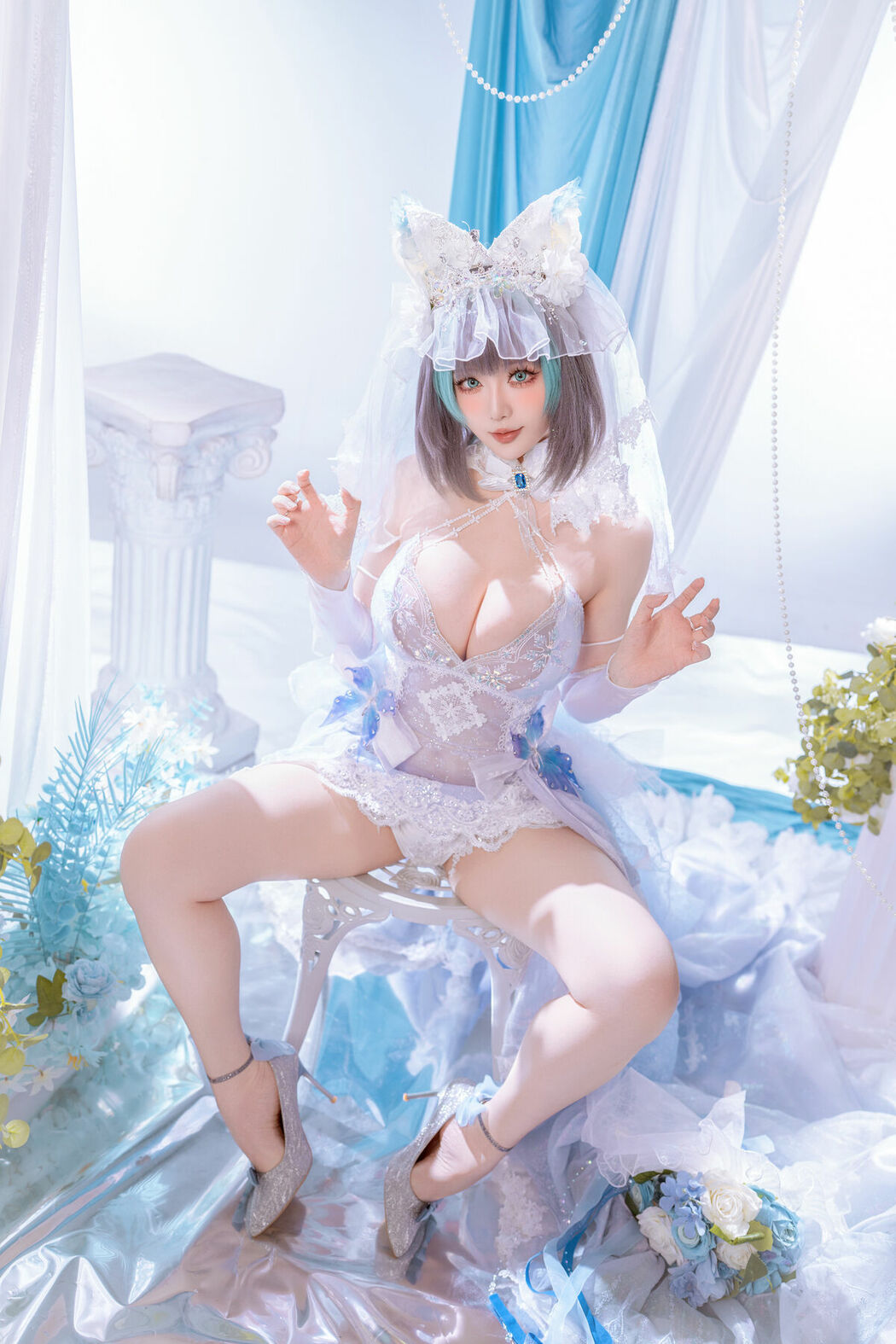 Coser@星之迟迟Hoshilily – 碧蓝航线 柴郡 (45P)