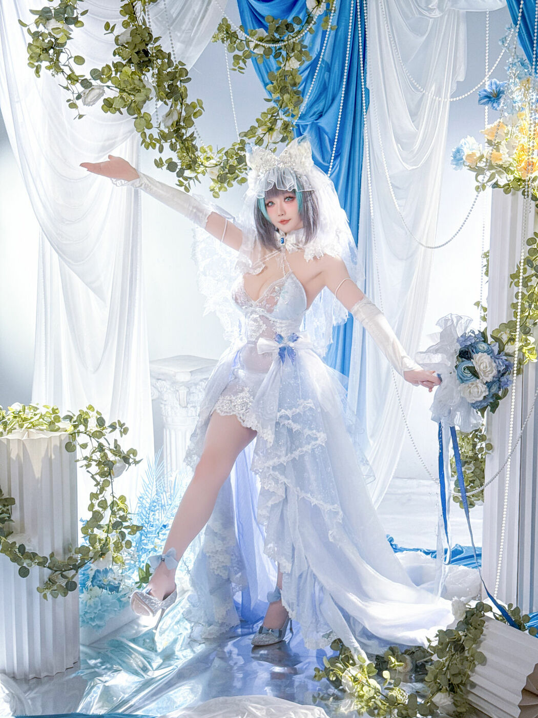Coser@星之迟迟Hoshilily – 碧蓝航线 柴郡 (45P)