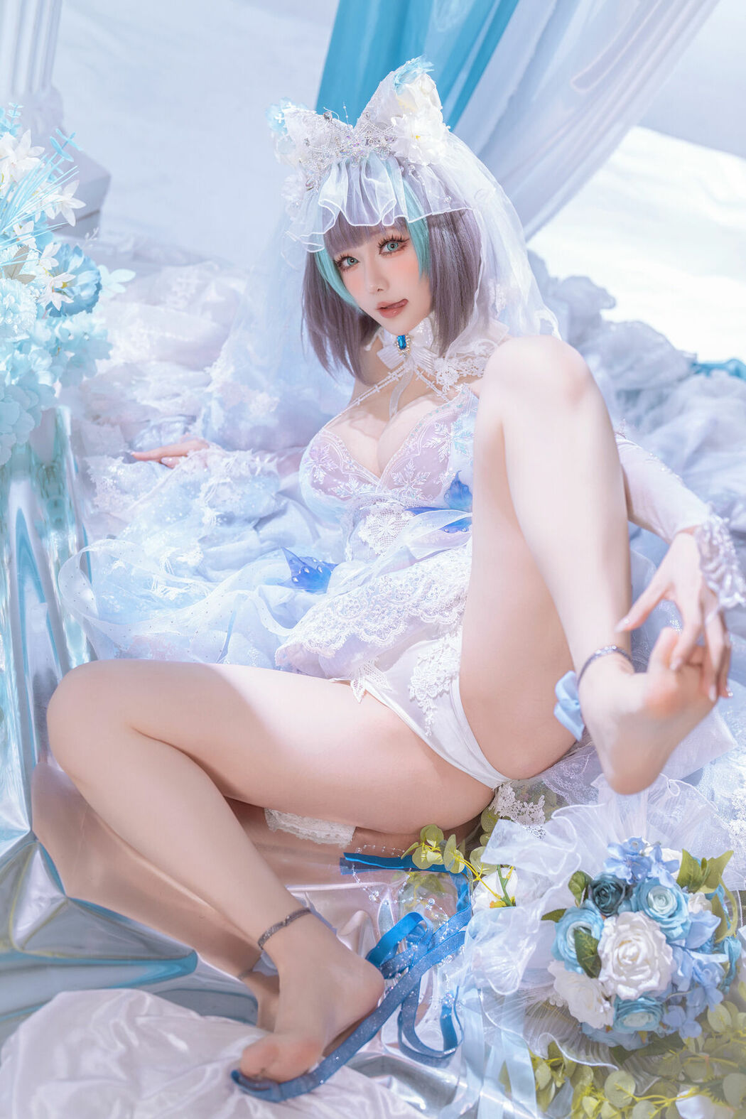 Coser@星之迟迟Hoshilily – 碧蓝航线 柴郡 (45P)