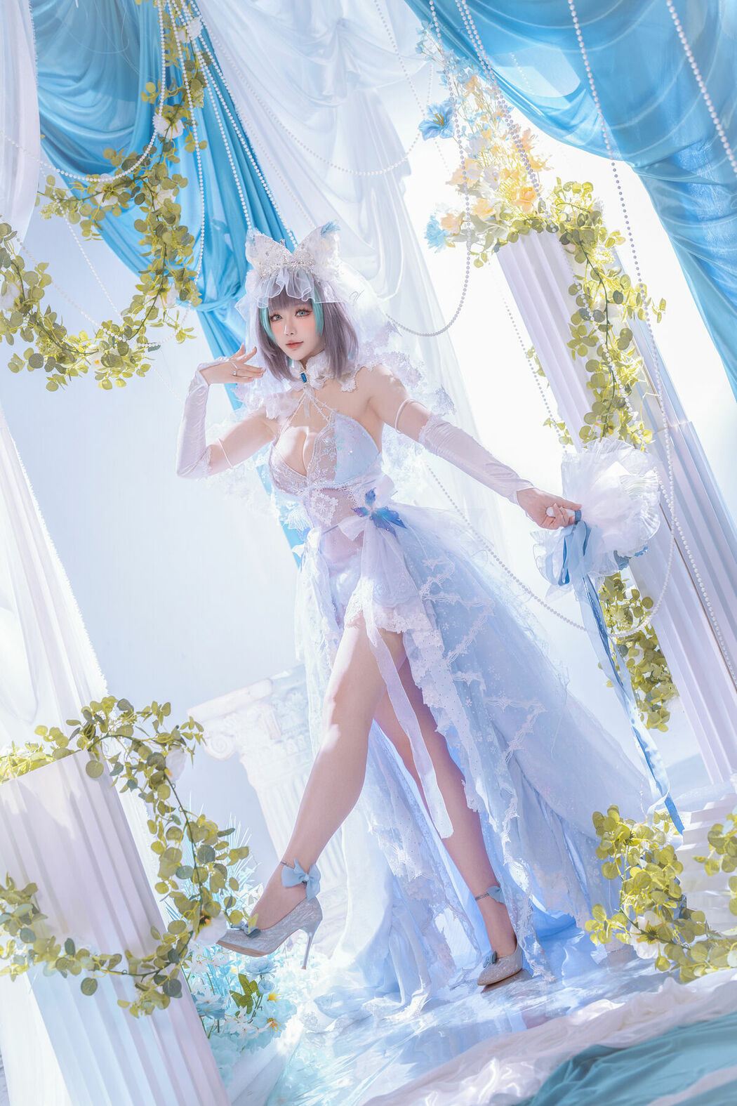 Coser@星之迟迟Hoshilily – 碧蓝航线 柴郡 (45P)