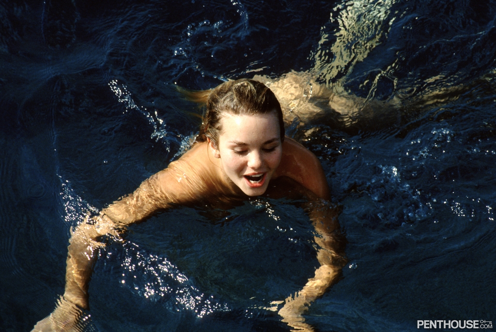 Andrea Mountjoy In Her Stunning Penthouse Pet Of The Month April 1994 Photoshoot By The Water