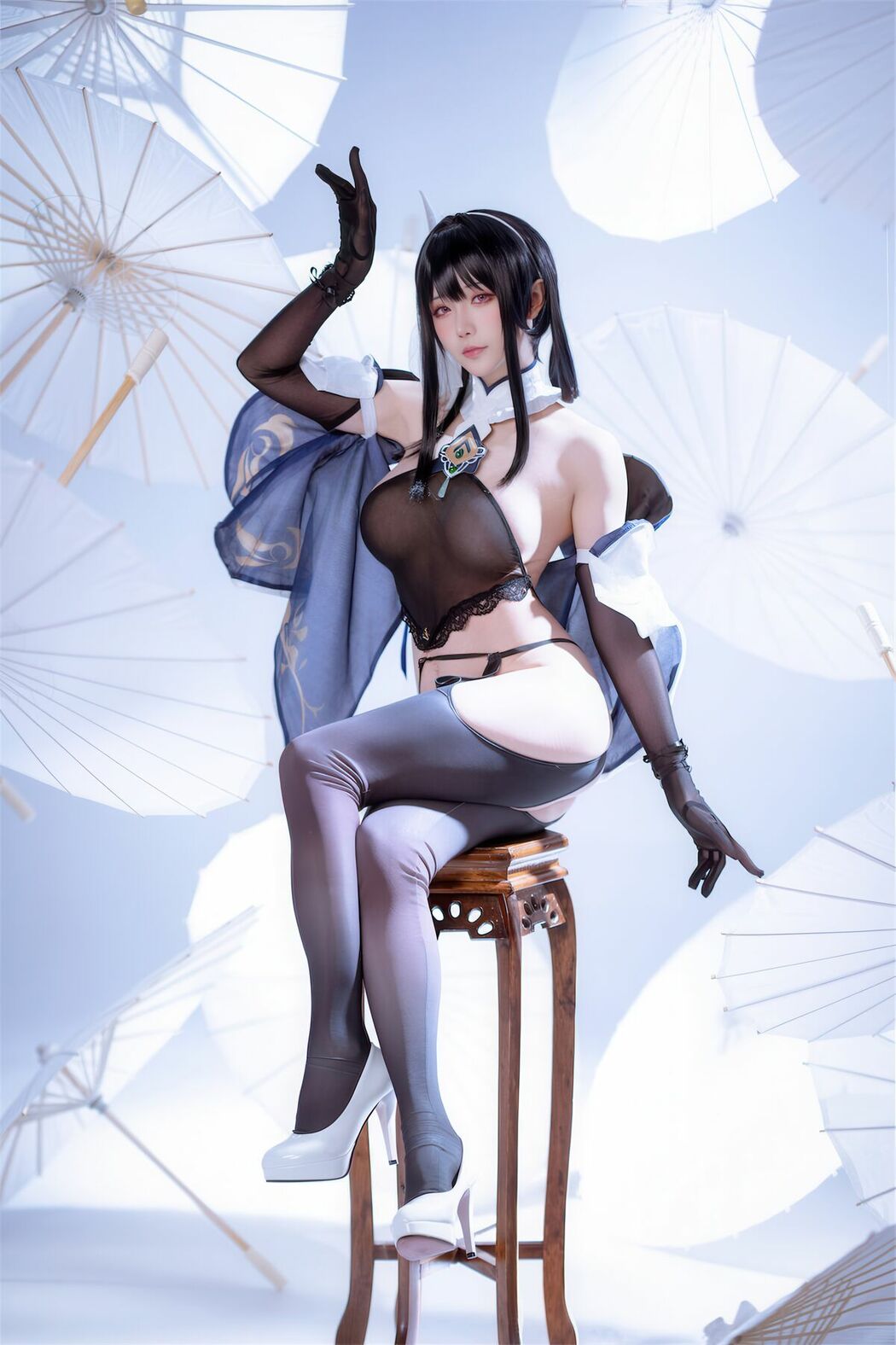 Coser@星之迟迟Hoshilily – Azur Lane Chen Hai 碧蓝航线 镇海改 (45P)