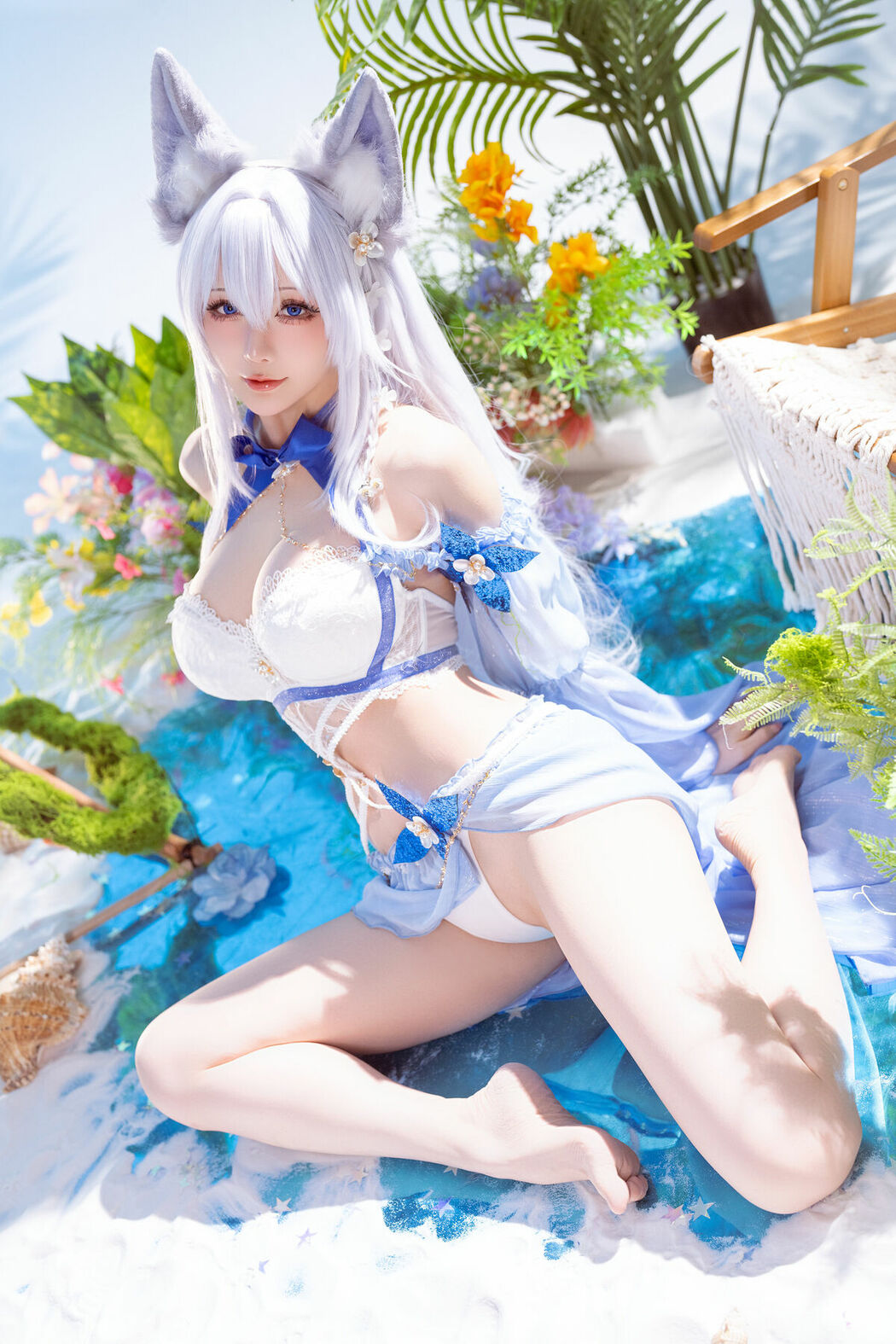 Coser@星之迟迟Hoshilily – 碧蓝航线 信浓泳装 (53P)