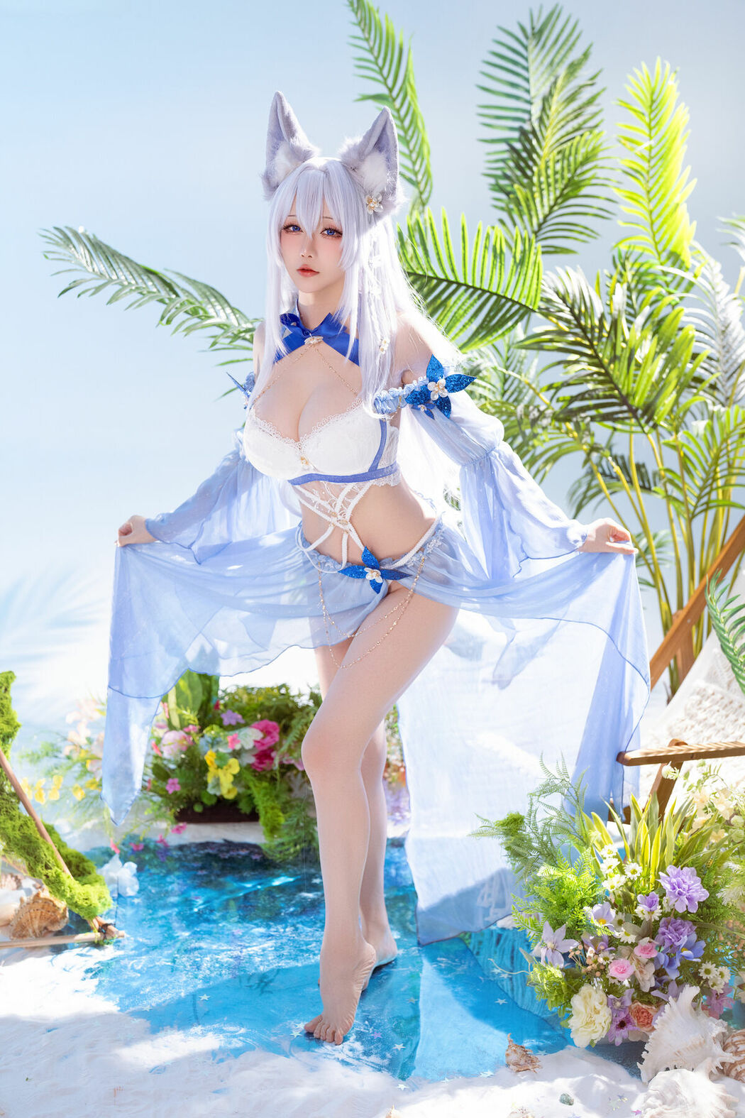 Coser@星之迟迟Hoshilily – 碧蓝航线 信浓泳装 (53P)