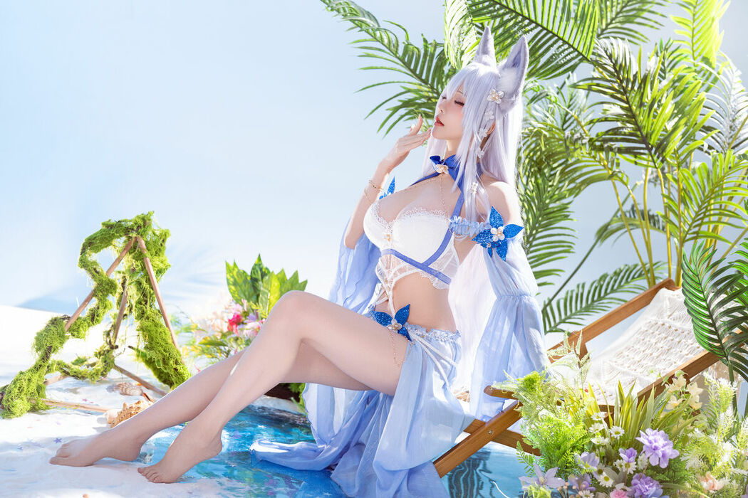 Coser@星之迟迟Hoshilily – 碧蓝航线 信浓泳装 (53P)