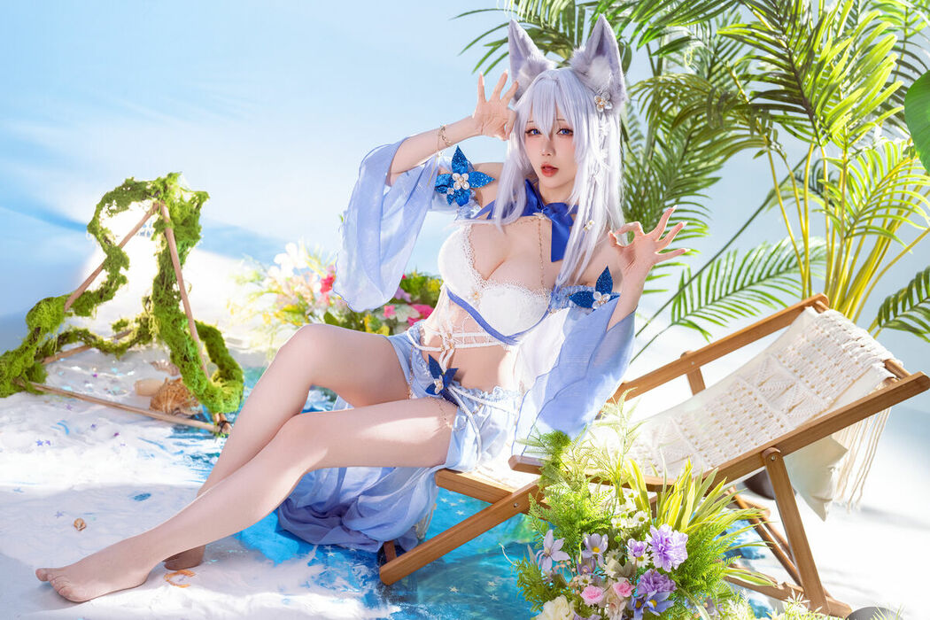 Coser@星之迟迟Hoshilily – 碧蓝航线 信浓泳装 (53P)