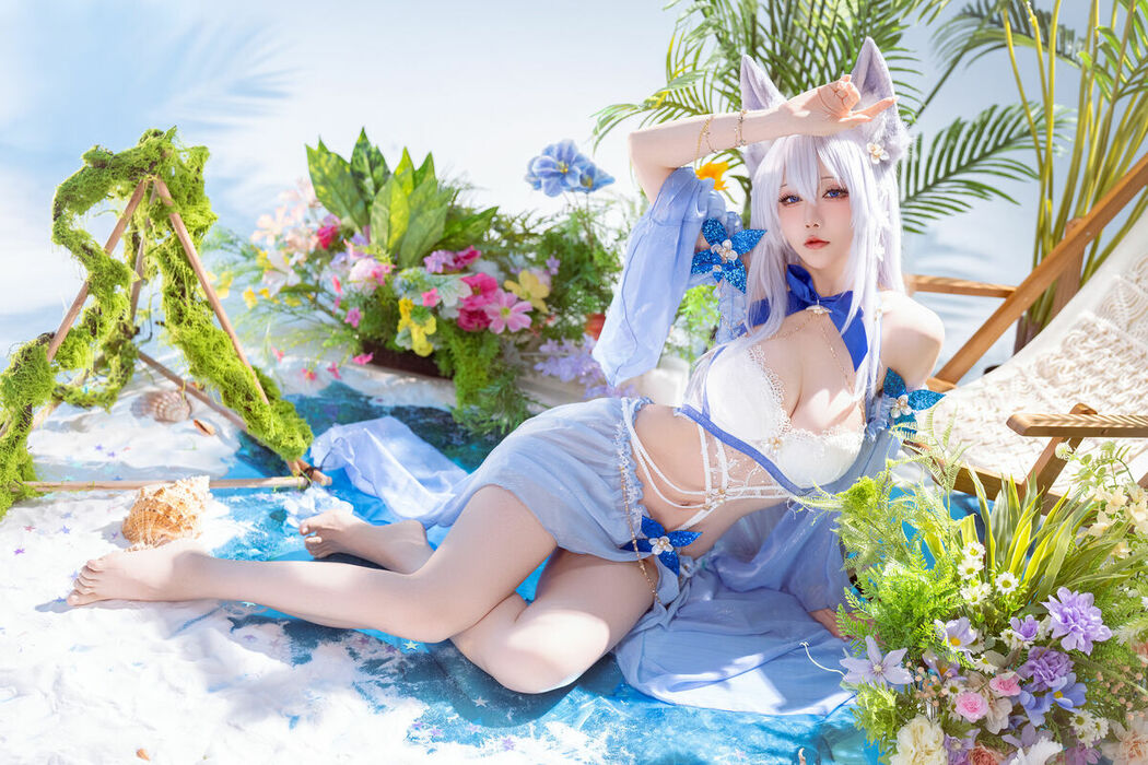 Coser@星之迟迟Hoshilily – 碧蓝航线 信浓泳装 (53P)