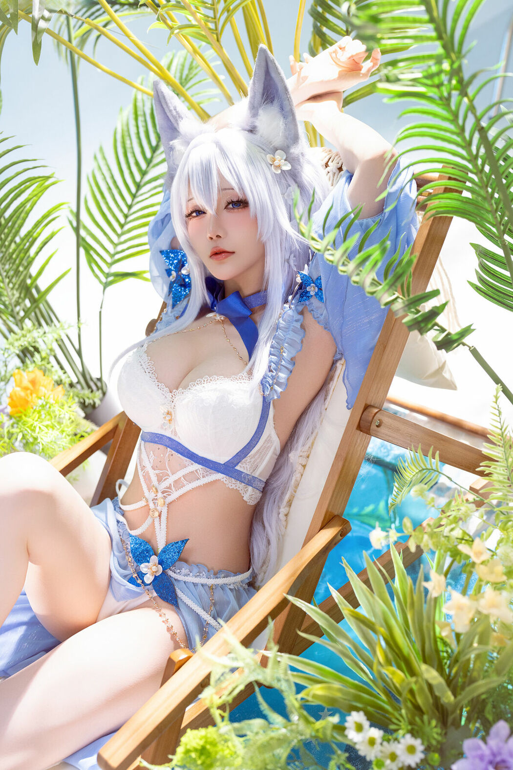 Coser@星之迟迟Hoshilily – 碧蓝航线 信浓泳装 (53P)