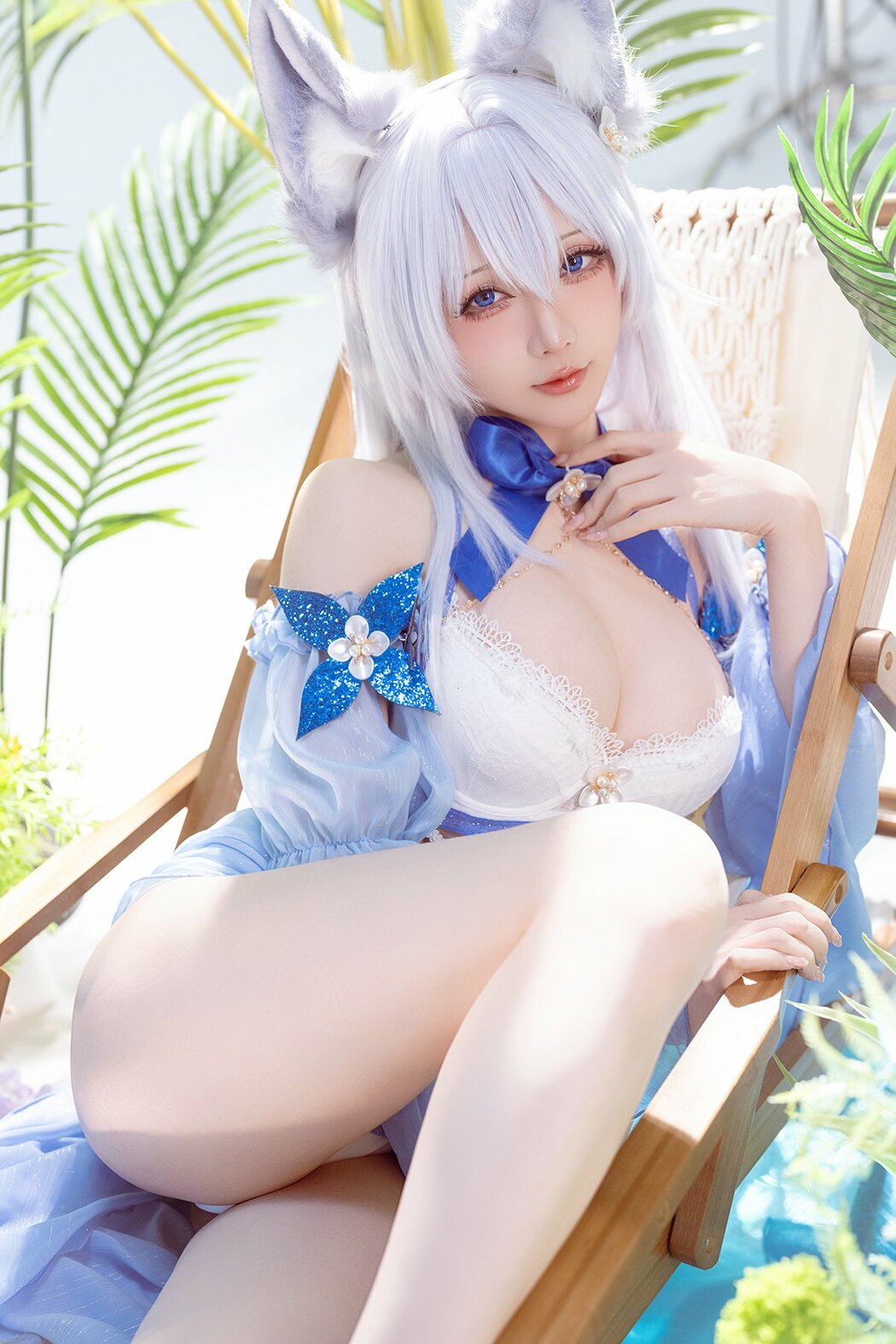 Coser@星之迟迟Hoshilily – 碧蓝航线 信浓泳装 (53P) Cover Photo