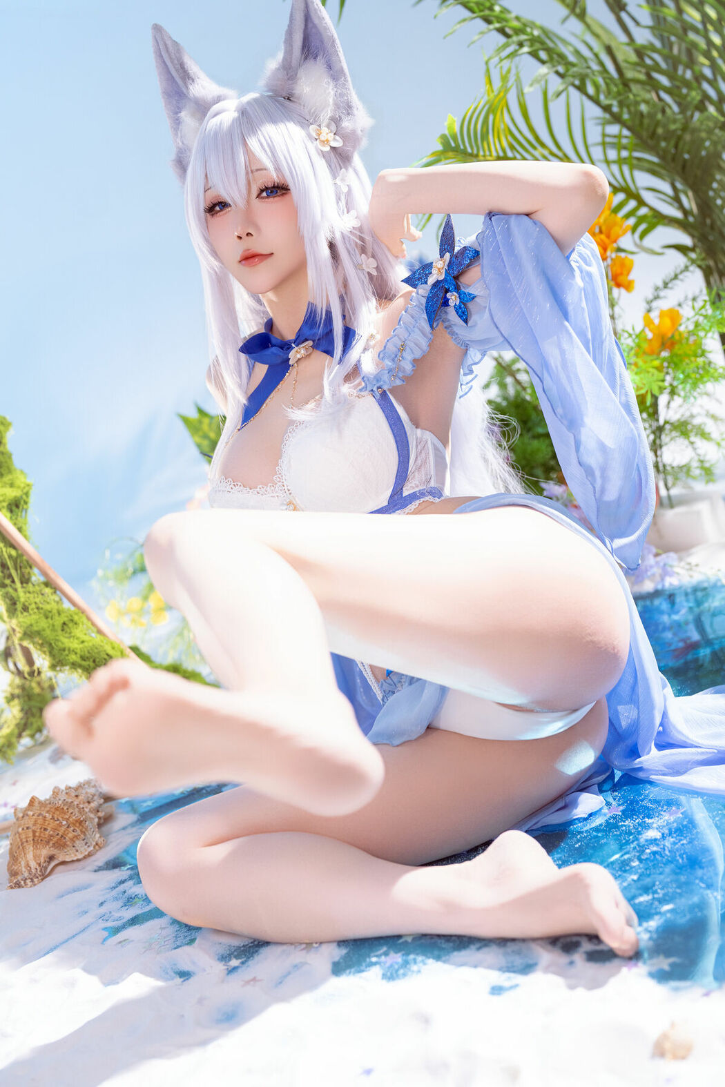 Coser@星之迟迟Hoshilily – 碧蓝航线 信浓泳装 (53P)