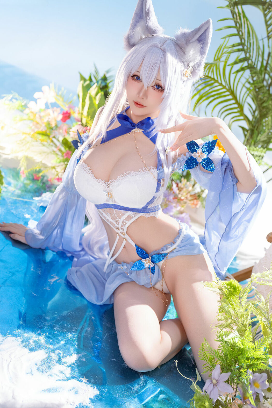 Coser@星之迟迟Hoshilily – 碧蓝航线 信浓泳装 (53P)