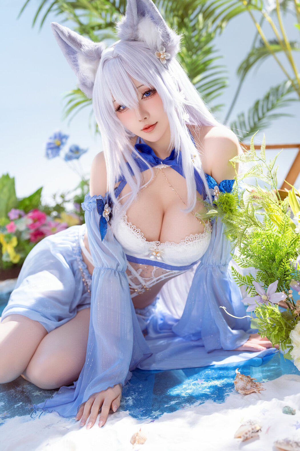 Coser@星之迟迟Hoshilily – 碧蓝航线 信浓泳装 (53P)